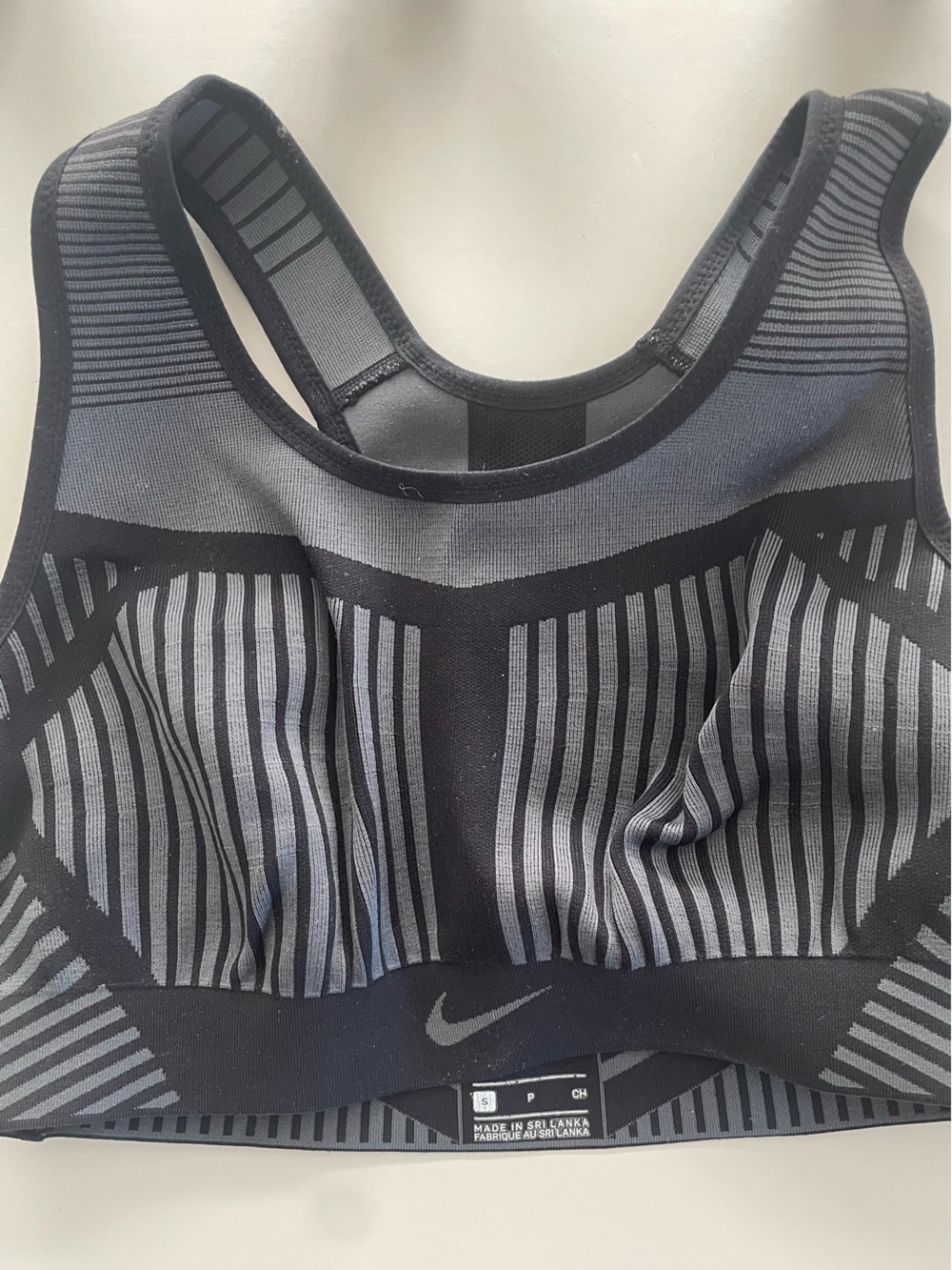 Nike Black and Gray Sports Bra